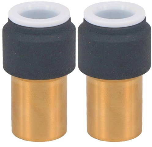 Radiator Valve 15mm x 10mm Push fit Anthracite Speed Fit Reducer Straight x 2