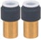 Radiator Valve 15mm x 10mm Push fit Anthracite Speed Fit Reducer Straight x 2