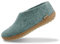 GLERUPS Indoor Outdoor Hausschuhe Herren & Damen mit Gummisohle (Nordsee) | Unisex Wolle Hausschuhe