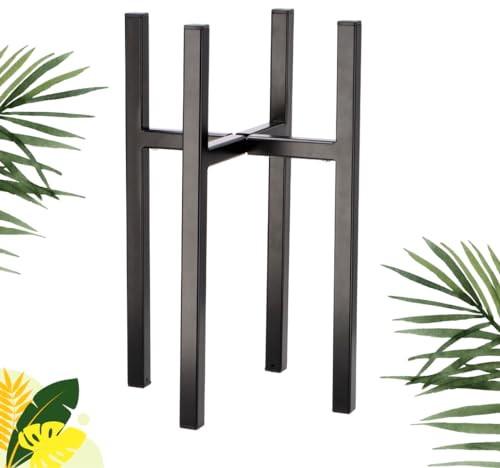 Adjustable Plant Pot Stand, 7.8 - 13.7, Metal Tall Plant Holder for Indoor Outdoor Use, Steel Flower Stand, Corner Plant Stand, Black