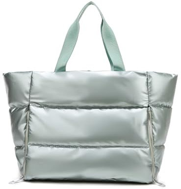 Balakaka Handtasche Damen 35L, 3 in 1 Puffer Tasche Damen Shopper mit Nasse und Trockener Tasche, Groß Kapazität Wasserdicht Umhängetasche für Fitness Reisen Yoga, Grün