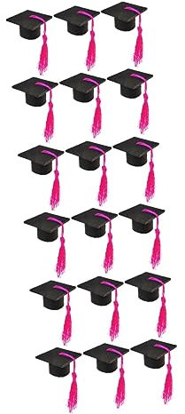 Zerodeko 3sets Mini Doctoral Cap Wine Bottle Cover Graduation Party Accessory 6pcs*3
