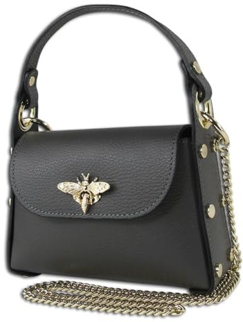 Toscanto Damen Umhängetasche Leder Tasche grau OTT817UK Leder Umhängetasche