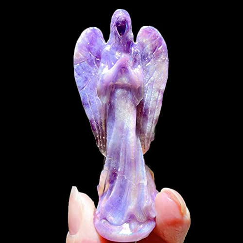 Raumdekoration Kristalle und Heilsteine, Engel, natürlicher Jadestein, geschnitzte, handgefertigte Statue, Feng Shui, ästhetisches Zimmer, Zuhause, Yoga, Dekoration, spirituelles Meditationsgeschenk (