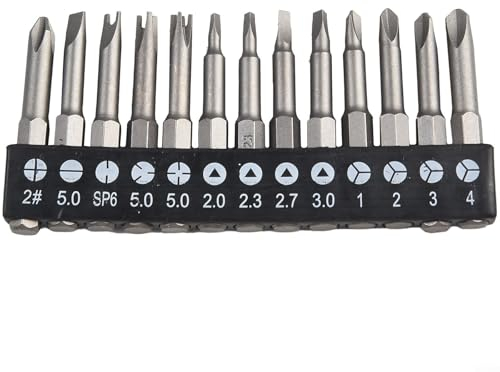 Juego de 13 destornilladores de forma especial, triángulo PH2 U Y, kit de destornilladores de punta magnética potente con cabeza plana, hexagonal, para torx, cuadrado y para puntas POZIDRIV