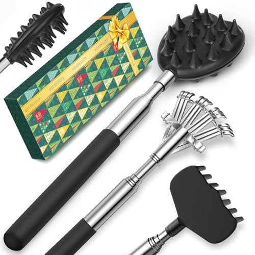 Rückenkratzer Kleine Geschenke für Männer Weihnachten - Kratzhand Rückenkratzer Teleskop Wichtelgeschenk, Nützliche Gadgets Lustige Geschenke für Papa Geschenk Ehemann Weihnachtsgeschenke für Männer