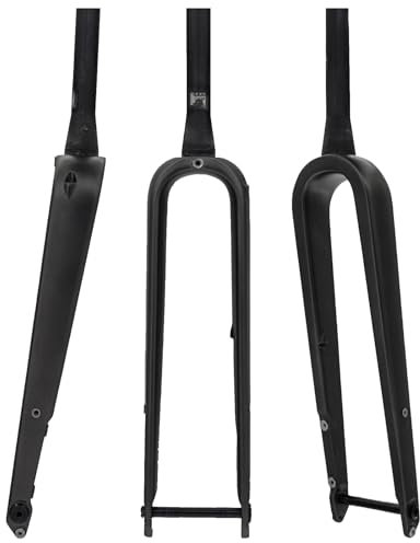 HWEVDHJ 700C Fourche Rigide Gravel Route en Carbone 700 * 45C Axe Traversant 12X100mm Fourche Dure 1-1/2 Tube Conique Avant Vélo Fourche