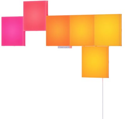 Nanoleaf Blocks Starter Kit | 6 Quadrate diffus Beleuchtung, RGBW farbwechselnde Wandlampen-Panel, Musik & Bildschirm Sync, WLAN App- & Sprachsteuerung (kompatibel mit Alexa, Apple & Google Home)