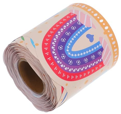 HOODANCOS 1 Roll Rainbow Border Paper Whiteboard White Board Bulletin Board Spring Bulletin Border Rolled Border Trim Chalkboard Border Trim Bulletin Borders for Classroom Coated Paper