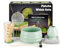 Kit de Ceremonia Japonesa del Matcha de 7 piezas, Batidora de Matcha de Bambú, Cuenco de Matcha, Cuchara, Colador, Portacucharas, Soporte para la Batidora, Juego Completo de Matcha, Verde claro