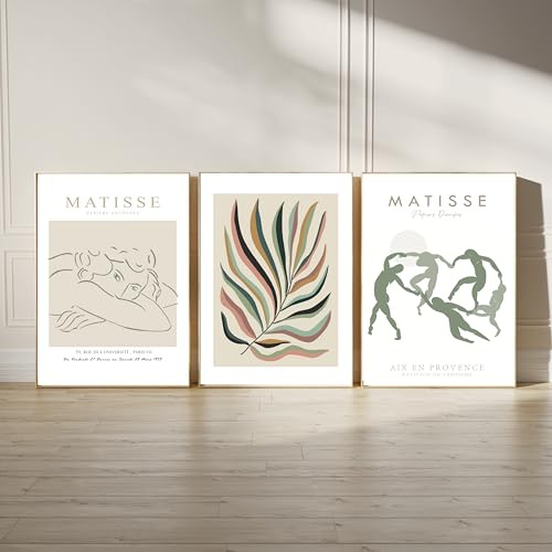 Winund poster set 50x70 cm, UNGERAHMT, Wandposter, deko schlafzimmer, deko, wandbilder, leinwand bilder, wanddeko, poster vintage, bilderrahmen 50x70 (MATISSE_50X70)