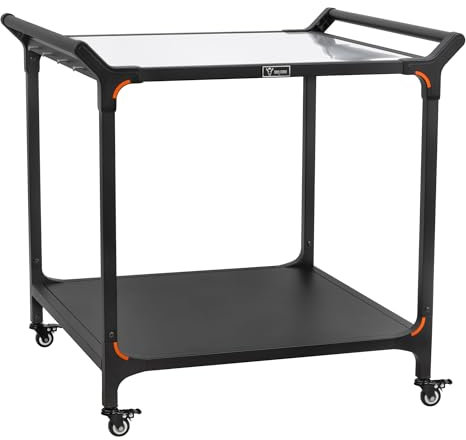 BBQ-Toro Grillwagen 94 x 81 x 90 cm | Schwarz | Grilltisch mit großer Arbeitsfläche | Grill Beistelltisch, Outdoor Grill Trolley | Grilltisch Outdoor, Servierwagen mit Edelstahl Ablagefläche