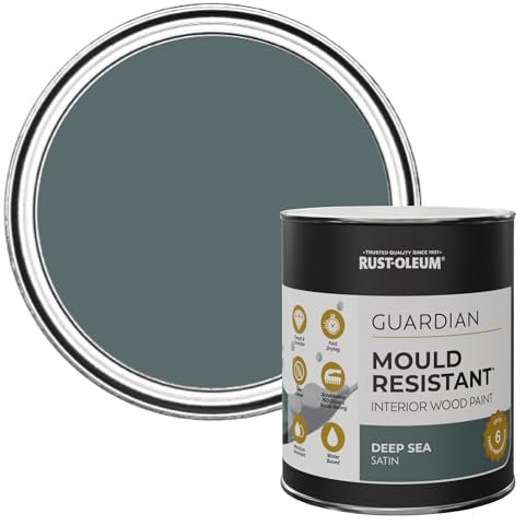 Rust-Oleum Green Guardian Mould Resistant Interior Wood Paint in Satin Finish - Deep Sea 750ml