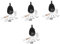 Milisten 4 Sätze Camping-Küchentasche RV-Schloss Trocknerhalterung Trockner Föhn Lärmschutz-Ohrenschützer Picknick Geschirr Set Picknick besteck Set Camping-Spork Campinggeschirr PVC Black