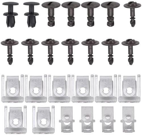 Unterfahrschutz Einbausatz Motor Unterboden Schutz Getriebeschutz Motorschutz Reparatur Clips Befestigungsclip Motorabdeckung Schrauben Halteklammern Klammer Schraubklammer für A4 B8 Avant A5 8T Q5 8R