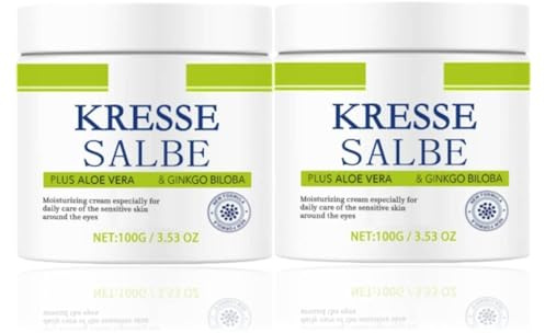 Kressesalbe Plus, 100g Kressesalbe Altersflecken Entfernen, Kresse Salbe Gesichtscreme Gegen Altersflecken, Pigmentflecken Entferner Gesicht, Feuchtigkeitsspendender Kressewirkstoff (2)