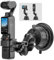 BRDRC Pocket 3 - Soporte de ventosa (mejorado), kit de soporte para parabrisas con adaptador de expansión de zapata fría para Go Pro Max Mini Hero Pocket 2 Insta 360 X4 X3 Action 5 4 3 accesorios, sin