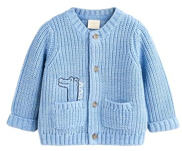 NEXT Baby Jungen Standard Strickjacke aus 100% Baumwolle. Blue Crocodile 80-86