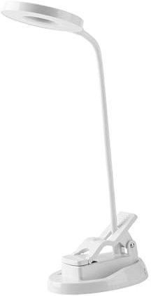 Ipetboom Lampe LED de Bureau Rechargeable USB avec Pince Lampe de Table de Lecture au Lit