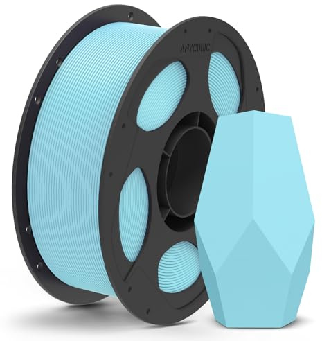ANYCUBIC Matte PLA Filament 1,75mm, Feine Oberfläche, Matte Eisblau 1KG | Minimalen Schichtlinien, Elegant und Lebendig 3D Druckmaterialien, Matte Textur Für die meisten 3D-Drucker