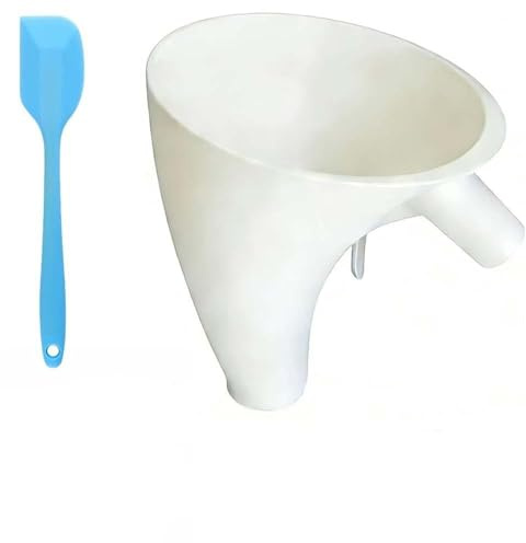 Flour Funnel for Kitchen Aid Stand Mixer Attachment, Tilt-Head Stand Mixer, Enables Guided Pouring, Easy to Use and Clean for Baking, Eggs, Flour (White)