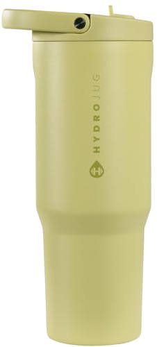 HydroJug Sport - Stainless Steel Tumbler with Straw, Vacuum Insulated, 40oz Leakproof Water Bottle, Ergonomic Design, Reusable, Dishwasher Safe, Rubber Base, Durable for Gym or Outdoors, Olive