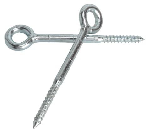 TLDBATICE Viti ad occhiello M12 x 160, 2 pezzi, per carichi pesanti, zincate, viti a occhiello, filettatura per legno, portata 250 kg, occhiello chiuso, per costruzione, ponteggio, giardino, officina