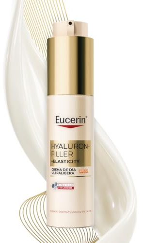 Hyaluron-Filler + Elasticity Tagescreme, ultraleicht, LSF 50, 50 ml, Anti-Falten- und Anti-Falten-Gesichtscreme, Sonnenschutz mit Thiamidol, schnelle Absorption, für alle Hauttypen