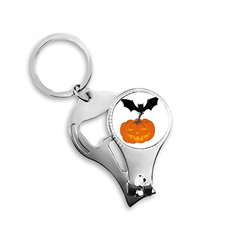 BeatChong Chauve-souris citrouille d'Halloween Hallowmas Key Chain Anneau multi-fonction Ouvre Nail Clippers Bouteille cadeau