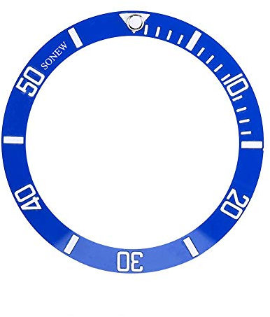 Sonew Uhr Schreiben Lünette, Schlaufenblende Ring Keramik Handgelenk Ersatzteile (Blue)