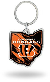 Rico Industries NFL Football Cincinnati Bengals State Shape Schlüsselanhänger