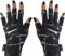 ManiGlovz - The Original UPF 50+ UV Light Protective Nail Gloves | Gel Manicure Gloves and Anti UV Fingerless Gloves for Women | Can be Used as Sun Protection Gloves for Driving | Black Marble