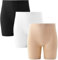 INNERSY Radlerhose Damen Kurz Hose Unter Kleid Anti Scheuern Slipshorts Radlerhosen Set 3er Pack (S/38, Schwarz/Beige/Weiß)