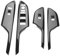 Keenso Türgriff Armlehnenverkleidung 4tlg Carbon Style Türgriff Armlehnenverkleidung Fit vierteilige innere Armlehne (Linkslenkung) Interieur Und Exterieur Von Kraftfahrzeugen