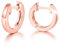 Newsoul Orecchini in argento sterling 925 con placcatura in oro 18 carati Orecchini a cerchio piccoli Orecchini a cerchio Huggie Orecchini a polsino Orecchini ipoallergenici per donna (Rose Gold)