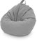 Trintion Bean Bag Chair Cover 80x90cm Storage Soft Toy No Filling Lazy Sofa Beanbag Stuffed Animal Chair Cover for Adult Kid Storage Stuffed Animal Soft Toy (Grey)
