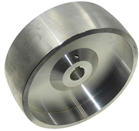 LASANA SMART MACHINES Ruota di trasmissione per levigatrice a cinghia, lavorazione CNC, per affilacoltelli, diametro 158 mm, larghezza 55 mm, foro 19 mm, alluminio 6061