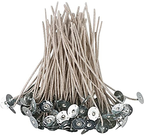 EUPNHY CD Series Candle Wicks for Soy Candles,100pcs CD 10 6 Pretabbed Wicks,Cotton & Paper Wicks for Candle Making.