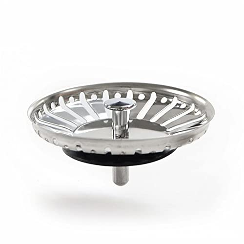 VEGCOO Bouchon Evier Cuisine Filtre Evier Cuisine Bouchon de Lavabo de Salle de Bain en Acier Inoxydable Filtre de Lavabo de Salle de Bain,Bouchon d'évier Universel (84mm)