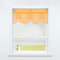 SCHOAL Raffrollo ohne Bohren Raffgardinen mit U-Haken Küche Gardinen mit Ösen Transparent Voile Ovale Figur Muster Orange BxH 80x140 1 Stück