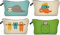 4 pièces Sac Cosmétique en Toile Étanche Sac à Maquillage Organisateur Multi-Fonctionnelle Trousse à Maquillag avec Fermeture éclair pour Les Cosmétiques Crayon Clés Espèces Cartes