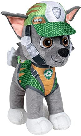 Play by Play Paw Patrol Plüschtier Dino Rescue, Rubble, Chase, Skye, Marshall, Rex, Zuma, Rocky, Paw Patrol 27 cm, 100 % recycelte Faser (760020096 Rocky)