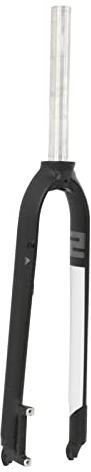 Forcella Anteriore per Bicicletta Forcella Rigida con Tubo Dritto da 160 Mm per Mountain Bike(Nero bianco)