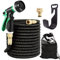ZAselect Erweiterbarer Gartenschlauch, flexibler Wasserschlauch mit extra starkem Stoff, 8 Funktionen, Sprühdüse, auslaufsicherer, leichter dehnbarer Schlauch zum Bewässern und Waschen (45 m)