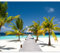 murando PREMIUM Fotomurales Playa Mar 350x256 cm Papel pintado tejido no tejido Decoración de Pared decorativos Murales moderna de Diseno Fotográfico Oficina Pasillo Paisaje Puente Palma c-B-0539-a-a