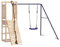 vidaXL Spielturm, Klettergerüst mit Kletterwand Schaukel, Kinder Kletterturm, Spiel-Zubehör für Garten, Holz Spielplatz Spielhaus, Massivholz Kiefer