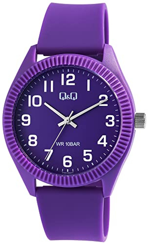 Q&Q Unisex-Uhr Silikon Dornschließe 10 Bar Analog Quarz