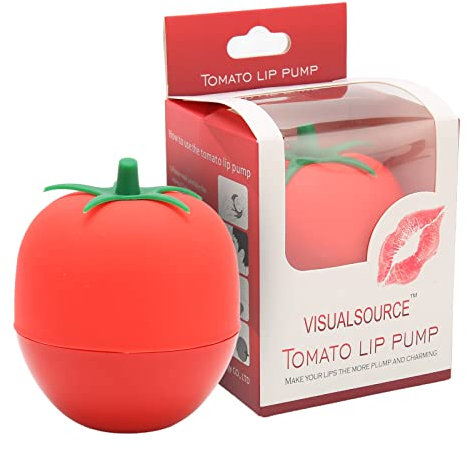 Tomato Shaped Lip Plumping Device,Portable Food Grade Silicone Pout Mouth Tool for Lip Red for Daily Use