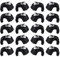 20x Moutain Bici Forcella Freno Cavo 5.5mm Morsetti Alloggiamento Forcella Bici Freno Guide Cavo Forcella Anteriore A Forma di C Fibbie Fisse