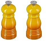 Le Creuset Classic Salt & Pepper Mill Set, Personal Use, Chip-resistant ABS Plastic, Anti-Corrosion, 11 cm, Nectar, 44900116720000